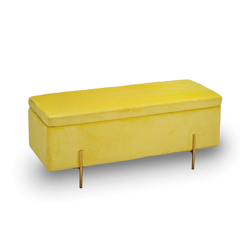 Lola Velvet Storage Ottoman Bench by Lavishway | Benches & Storage Benches-28333