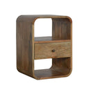 London Solid Wood Single Drawer Bedside Table by Lavishway | Bedside Tables-58911