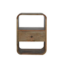 London Solid Wood Single Drawer Bedside Table by Lavishway | Bedside Tables-58912