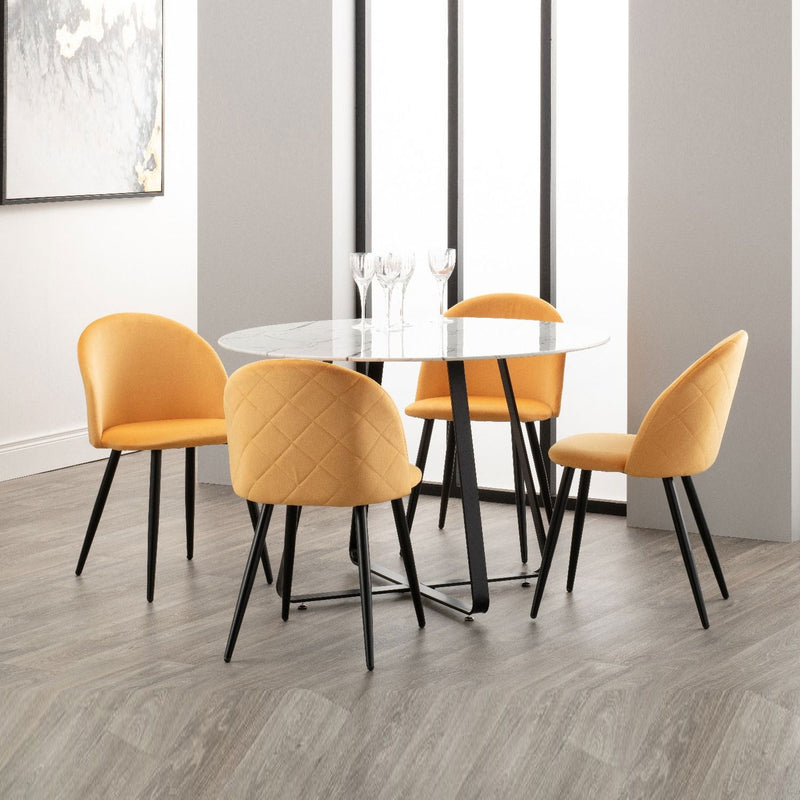 Lotus Contemporary Chair Pack of 4 by Lavishway | Dining Table Set-24885