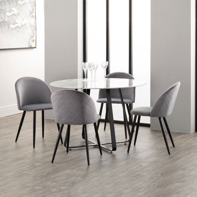 Lotus Contemporary Chair Pack of 4 by Lavishway | Dining Table Set-24886