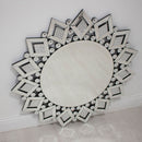Loughton Antique Star Round Shape Wall Mirror by Lavishway | Wall Mirrors-24879