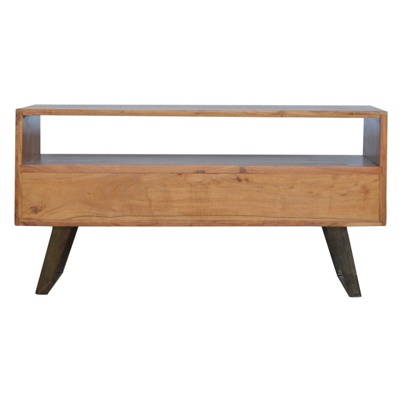 Lowry Acacia Wooden Finish 2 Drawer TV Unit by Lavishway | TV Units Cabinets-58720