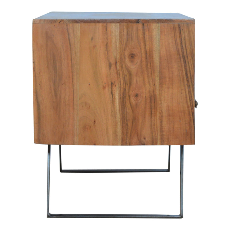 Lowry Acacia Wooden Finish 2 Drawer TV Unit by Lavishway | TV Units Cabinets-58719