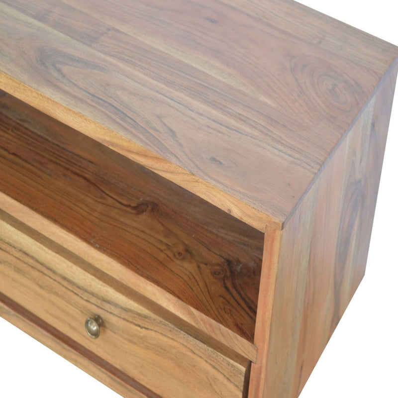 Lowry Acacia Wooden Finish 2 Drawer TV Unit by Lavishway | TV Units Cabinets-58716