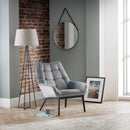 Lucerne Grey Velvet Accent Chair by Lavishway | Accent Chairs-61937