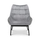 Lucerne Grey Velvet Accent Chair by Lavishway | Accent Chairs-61939