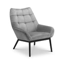 Lucerne Grey Velvet Accent Chair by Lavishway | Accent Chairs-61938