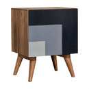 Ludlow Quebec Blue 1 Door Bedside Table by Lavishway | Bedside Tables-57883