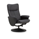 Lugano Faux Leather Recline Chair & Stool by Lavishway | Recliner Armchairs-61932