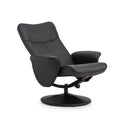 Lugano Faux Leather Recline Chair & Stool by Lavishway | Recliner Armchairs-61930