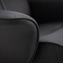 Lugano Faux Leather Recline Chair & Stool by Lavishway | Recliner Armchairs-61935