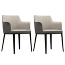 Lugano Comfy Cream Dining Chairs Set of 2 by Lavishway | Dining Chairs-23040