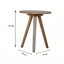 Lulu Solid Wood Round Tripod Stool by Lavishway | Side Tables-58942