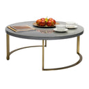 Lunato Gold Painted Steel Legs Coffee Table by Lavishway | Coffee Tables-23145