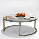 Lunato Gold Painted Steel Legs Coffee Table by Lavishway | Coffee Tables-23149