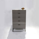 Lustro Stone High Gloss 5 Chest Of Drawers by Lavishway | Chest Of Drawers-23150