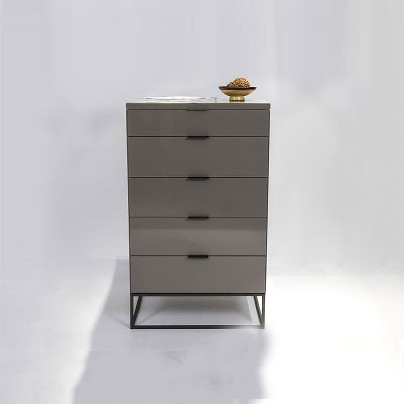 Lustro Stone High Gloss 5 Chest Of Drawers by Lavishway | Chest Of Drawers-23150