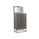 Lustro Stone High Gloss 5 Chest Of Drawers by Lavishway | Chest Of Drawers-23151