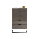 Lustro Stone High Gloss 5 Chest Of Drawers by Lavishway | Chest Of Drawers-23153