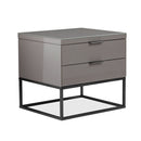 Lustro Glass Top 2 Drawer Nightstand by Lavishway | Bedside Tables-23120