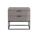 Lustro Glass Top 2 Drawer Nightstand by Lavishway | Bedside Tables-23119