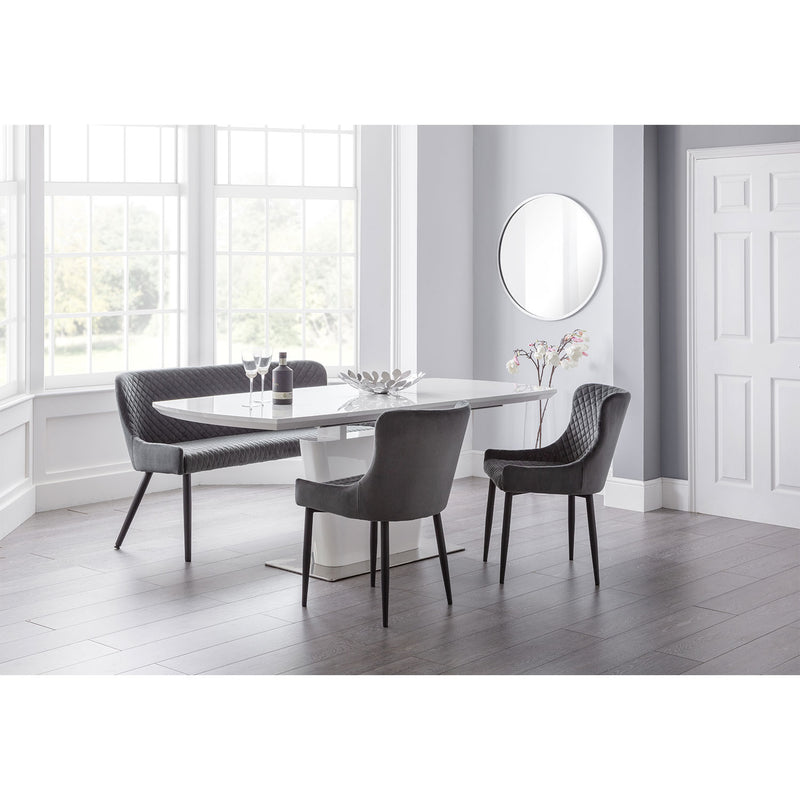 Luxe Classic Velvet High Back Bench by Lavishway | Dining Benches-61900