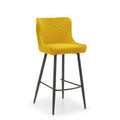 Luxe Upholstered Velvet Bar Stool by Lavishway | Bar Stools-61885
