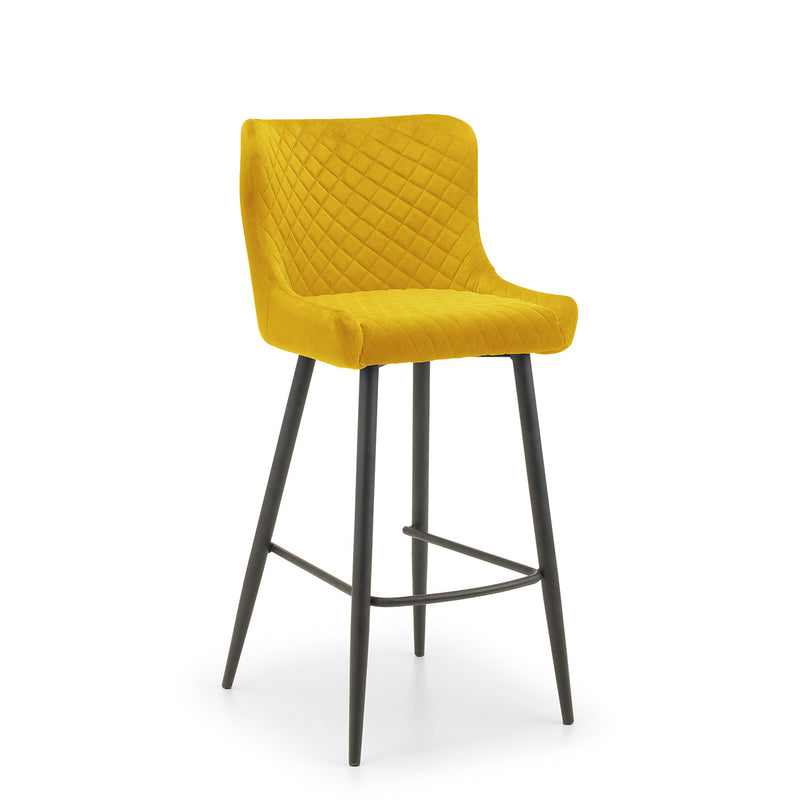 Luxe Upholstered Velvet Bar Stool by Lavishway | Bar Stools-61885