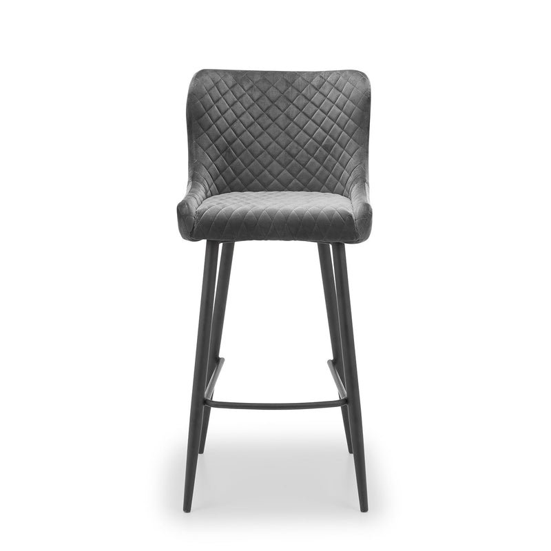 Luxe Upholstered Velvet Bar Stool by Lavishway | Bar Stools-61889