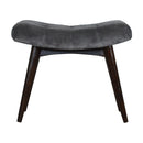 Luxor Grey Velvet Curved Seat Bench by Lavishway | Benches & Storage Benches-59475