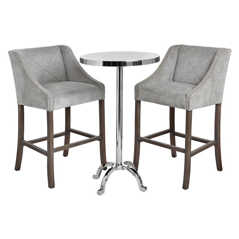 Luxury Ring Back Fabric Bar Stool by Lavishway | Bar Stools-51031