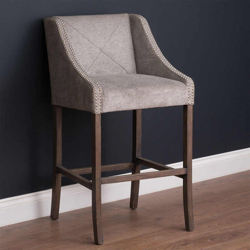 Luxury Ring Back Fabric Bar Stool by Lavishway | Bar Stools-51028