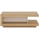 Lyon Designer Oak & White Coffee Table by Lavishway | Coffee Tables-44362