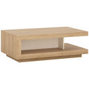 Lyon Designer Oak & White Coffee Table by Lavishway | Coffee Tables-44361
