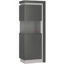 Lyon Right Hand Grey Large Display Cabinet by Lavishway | Display Cabinets-44341