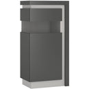 Lyon Left Hand Grey Display Cabinet in Small by Lavishway | Display Cabinets-44328
