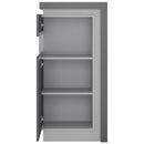 Lyon Left Hand Grey Display Cabinet in Small by Lavishway | Display Cabinets-44329