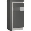 Lyon Right Hand Grey Display Cabinet in Small by Lavishway | Display Cabinets-44303