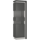 Lyon Grey Left Hand Tall Display Cabinet by Lavishway | Display Cabinet-44288