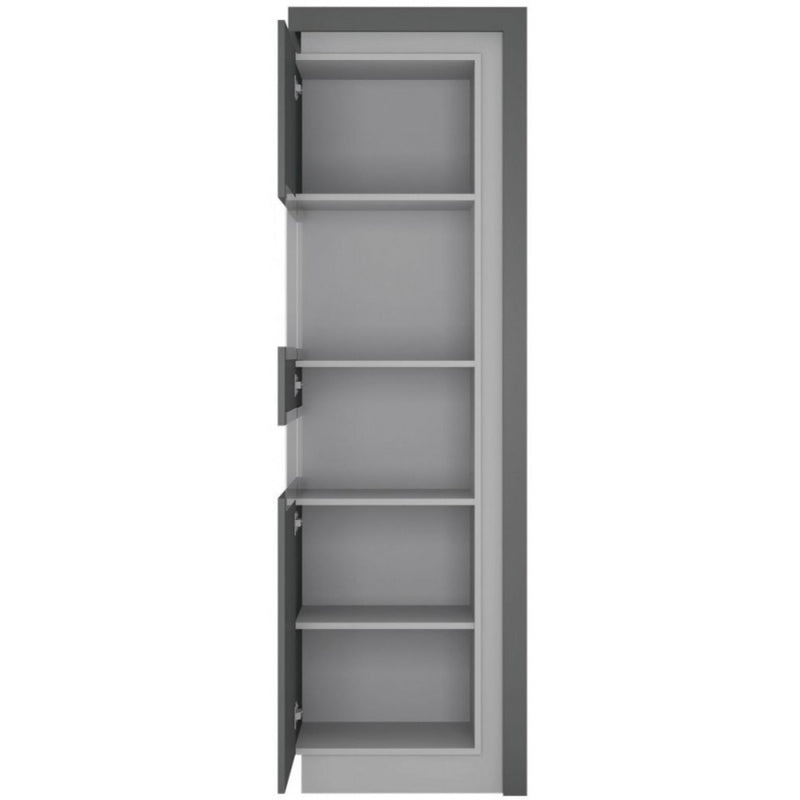 Lyon Grey Left Hand Tall Display Cabinet by Lavishway | Display Cabinet-44289