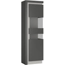 Lyon Right Hand Grey Tall Display Cabinet by Lavishway | Display Cabinets-44295