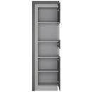 Lyon Right Hand Grey Tall Display Cabinet by Lavishway | Display Cabinets-44296