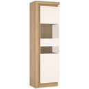 Lyon Right Hand Oak Tall Display Cabinet by Lavishway | Display Cabinets-44292