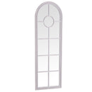 Arched Narrow Grey Window Mirror by Lavishway | Wall Mirrors-36097