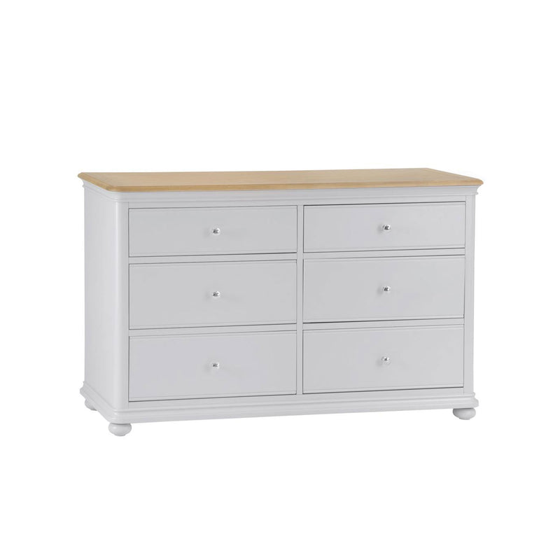 Marseille Soft Grey Wooden 6 Drawers Chest by Lavishway | Chest Of Drawers-35851