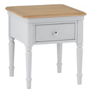 Marseille Oak Top Lamp Table in Soft Grey by Lavishway | Side Tables-31864