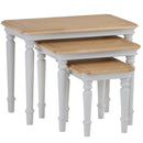 Marseille Oak Top Painted Nest of 3 Tables by Lavishway | Nest of Tables-35857