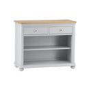 Marseille Soft Grey Painted Oak Top Bookcase by Lavishway | Book Shelves and Cabinets-35836