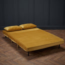 Madison Mustard Velvet Sofa Bed by Lavishway | Velvet Sofa-28466
